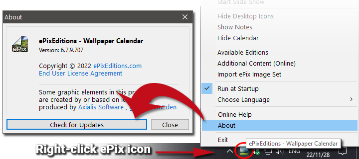 ePix update procedure